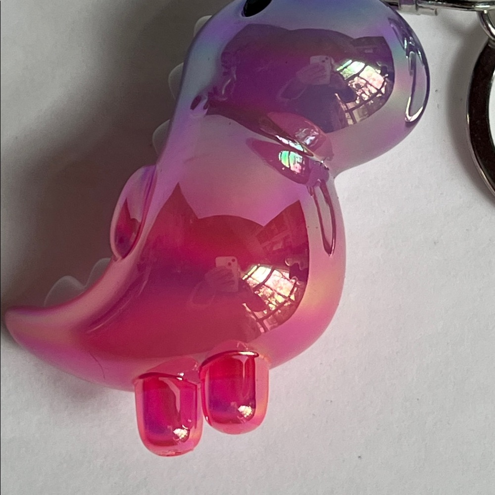 Pink Purple Dinosaur Keychain Toy Bag Charm - Picture 3 of 8